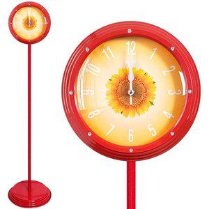 고품질 GB6195e 행운 보석 해바라기 무소음 메탈 스탠드시계 예쁜시계 큐빅시계 학원시계 (WFHTZVZ)