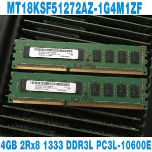 MT RAM 4GB 2Rx8 1333 DDR3L PC3L-10600E 서버 메모리 고속 선박용 1PCS  MT18KSF51272AZ-1G4M1ZF