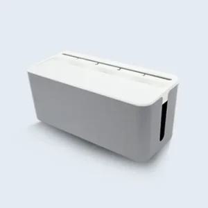 파워존 멀티탭 정리함 케이블박스 중형 화이트/그레이 (WFHN4OX)