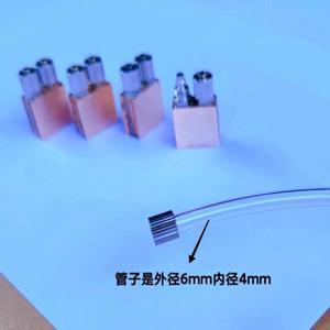 마이크로 순수 구리 사이드 수냉 헤드 CPU 반도체 냉각 노트북 라디에이터 워터 블록 20x20 30x30 40x40 50