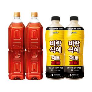 쿠퍼스 헛개차1.5L x2개+제로식혜1.5L x2개