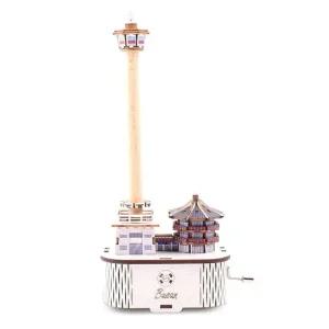 DIY 오르골 부산타워 악기 감성 인테리어 소품 오르골만들기 목재모형만들기 목재오르골만들기