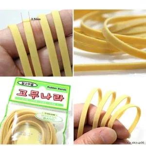 생고무줄 찰고무밴드(3.5mmX1m) 4p 1팩 생활용품 생활잡화 생활편의용품 정리수납 수선용품
