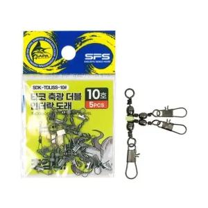 싸파 더블킬 SDK-TDLISS-10 타코 축광 더블 인터락 도래 10호 5PCS 두족류 (WFK1KTM)