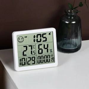 디지털시계 멀티 화이트 온습도계 실내온도계
