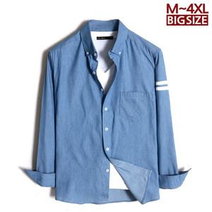 D517 청남방 빅사이즈 데님 셔츠 남자 남성