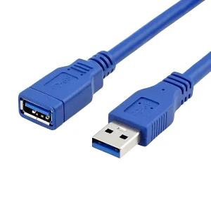 블루 USB3.0 AM-AF 연장 케이블 프린터 허브 외장하드 연장선 4중차폐 무산소동선 3M CABLE