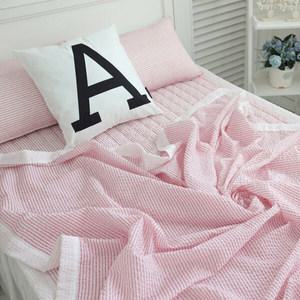 바숨 심플라인 여름홑이불+침대패드+베개커버 침구풀세트 싱글 S/SS