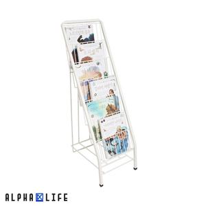 철제6단꽂이(소형) 신문/책/잡지/매거진/팜플렛/리플렛/책선반/배부대/진열대