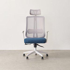 [소담갤러리]피카소 9001 블루 화이트 메쉬 학생의자 책상의자 컴퓨터의자