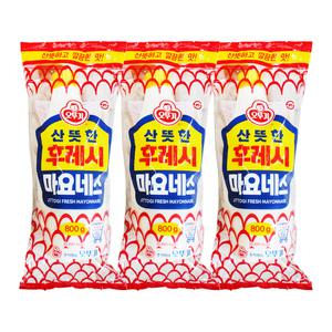 오뚜기 산뜻한 후레시 마요네스 800g 3개 마요네즈