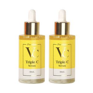 닥터메디엠 비타민C 세럼50mlX2개+물티슈/잡티 기미 지우개/미백 주름개선/비타민 에센스/앰플/28년05월까지