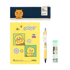 카카오프렌즈 9900 신학기 문구세트 / 제본노트, 필통, 샤프, 샤프심 4종 / 학용품세트 