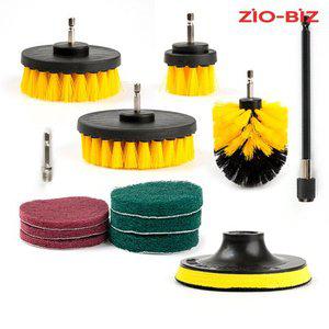 [지오비즈]전동드릴 청소솔 12종세트/전동청소솔 전동브러쉬 주방 욕실 바닥 타일 자동차 세차 수세미 ...
