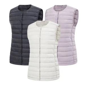 [콜핑] 브레슨 여 KSV7593W 슬림핏 베스트 여성 겨울 라운드 웰론 등산 조끼