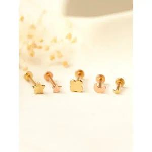 [미니멀피어싱]14K 인터널 민자 달 별 클로버 라블렛 피어싱