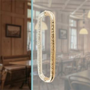 주물질감 강화유리문 도어 문손잡이