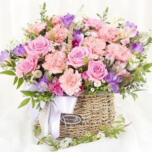 당일 꽃배달 사랑하는 부모님 카네이션 꽃바구니 생화 배달 A2016