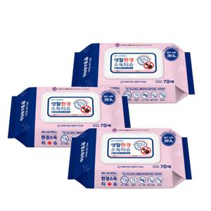 살균소독티슈 누리케어 환경소독 70매 18개