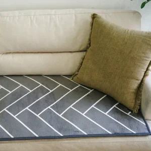 [인룸] 소프트 헤링본 극세사 소파패드4인 65x240