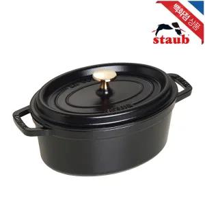 [롯데백화점]스타우브 타원형 주물 냄비 23cm 블랙 (ST102325)
