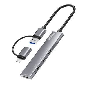 C타입 멀티포트 확장 분배기 USB 허브 어댑터 추천 / 맥북 노트북 스마트폰 태블릿 TYPEC 4포트 멀티탭