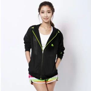 [하프클럽/] ANN_NEW 앤 뉴 스판메쉬 후드집업-블랙N그린