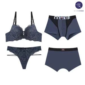 [롯데백화점]섹시쿠키 어텀 섹시 블루그레이 커플속옷SET3 SCWBZ805SCWPZ807SCMDZ805