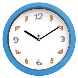 GB4105 무소음 비비드 블루 캐릭터 벽시계 28cm 한국 무소음 양면시계 집들이선물