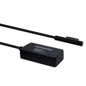 서피스  북 랩탑 1 2 3 4 충전 DC 잭 to PD C타입 변환 젠더 케이블