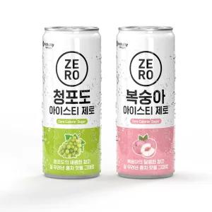 맥널티 제로칼로리 아이스티 캔 240ml 30개입 (복숭아/청포도)