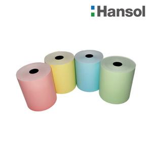 한솔 79X70 2롤 무지(색지) 컬러포스용지 컬러감열지 포스영수증종이 카드단말기용지 신용카드포스기