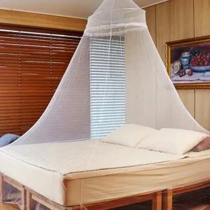 침대 캐노피 모기장 원형 천정 거실 실내 화이트