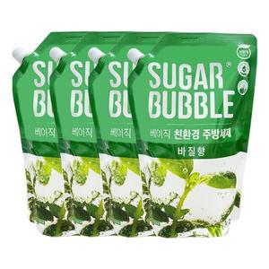 슈가버블  주방세제 바질 1.2L x4