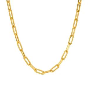 갤러리아 여자 순금 목걸이 뉴 할로우 클립 체인 24K 11.25g 18K장식