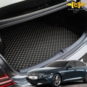 2025 제네시스 G80 3세대 페이스리프트 트렁크매트 몬스터클래스 가죽 퀼팅 매트 용품