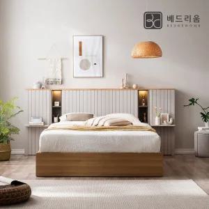 금성침대 베드리움 리디아 LED 원목침대K+사이드패널 1EA+릴렉서 허리특허(M)
