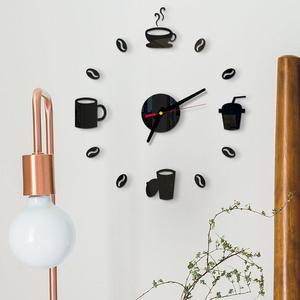 [OFLMNOP6]DIY 카페빈 붙이는 벽시계블랙