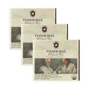트루포뮬러 비아노스 맥스 600mg X 60캡슐 3박스 전립선 건강 영양제 도움 효능 비아녹스