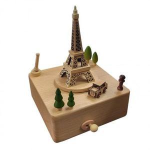 [OFM78O0R]원목오르골 에펠탑 오르골 나무 뮤직박