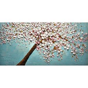 [OFM65RQ1]분홍 벚꽃  패브릭  보석십자수 40x80