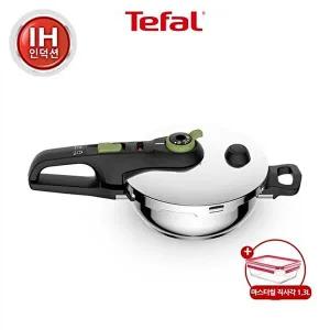 [테팔][마스터씰 뉴 글라스 1.3L증정] 테팔 인덕션 시큐어 트렌디 압력솥 2L(2~3인용)