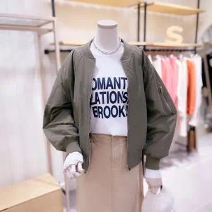 [대구백화점] [시에로]하이넥 블록 집업 블루종(SK1JPF201)