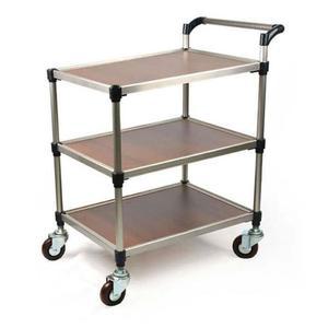 [OFLP50R0]우드 서빙 카트 핸드카 주방 카트 3단 대