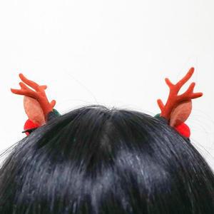 [OFLP95QT]루돌프 사슴 머리핀 2EA 1SET 열매