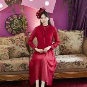 미스개화기 레드 마로 경성의복 개화기 의상 개화기의상 개화기의상소품 졸업사진