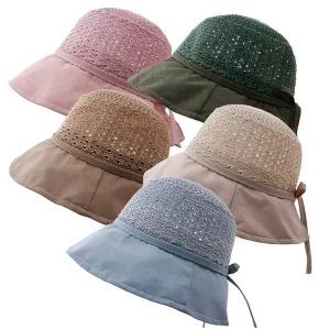 와이어챙 여름니트 벙거지 5color 시원한 엄마 중년 여성 버킷햇 챙모자/Q-N0272