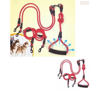 강아지 2마리 로프 리드줄 산책줄 목줄 두마리 애견줄 산책끈 손잡이 개줄