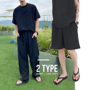 남자여름바지 시원한 셋업코디 시어서커 휴가룩 바캉스룩 밴딩 긴바지 반바지
