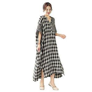 [NS홈쇼핑](아)편안한브이넥 루즈핏 린넨원피스[34421869]